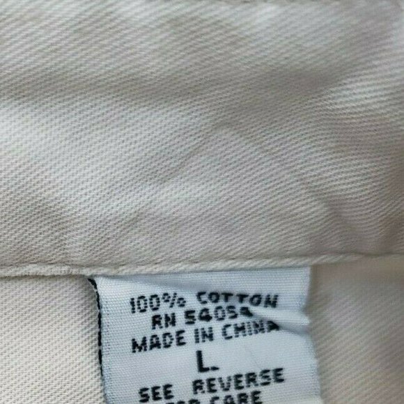 Bugle Boy L Khaki Embroidered Button Up Shirt - Picture 9 of 12